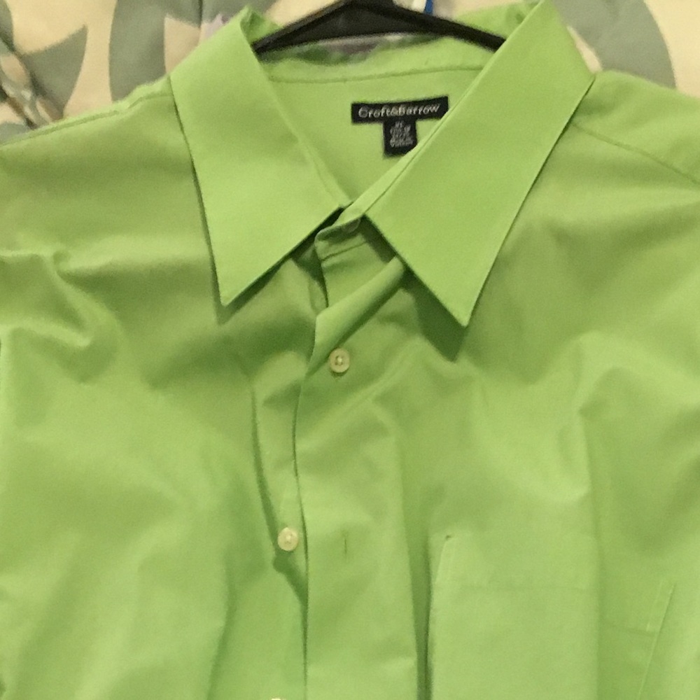 Lime Green L/S Button Down